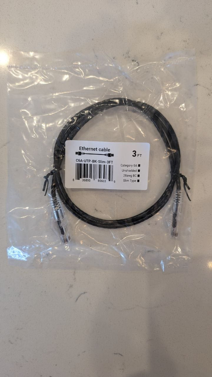 Cat6 Slim Ethernet Patch Cable – 28AWG, Multiple Lengths & Colors – Ideal for Network Installers