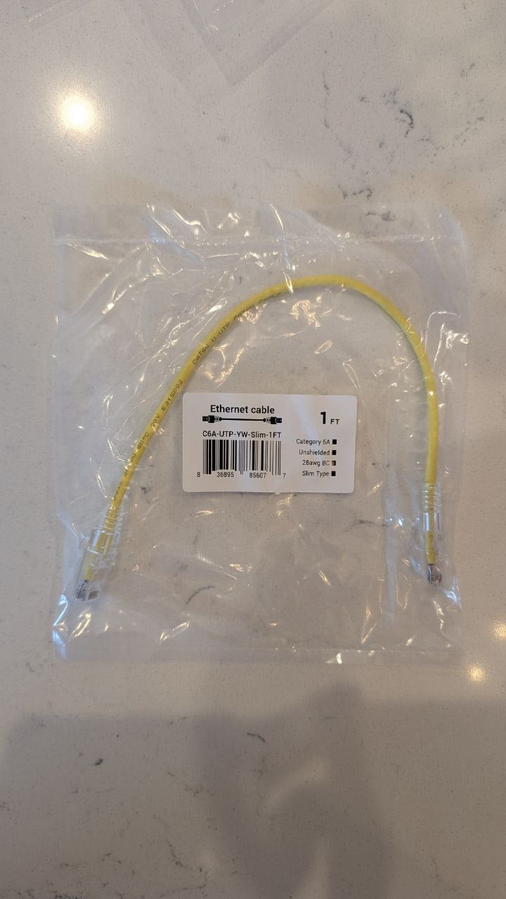 Cat6 Slim Ethernet Patch Cable – 28AWG, Multiple Lengths & Colors – Ideal for Network Installers