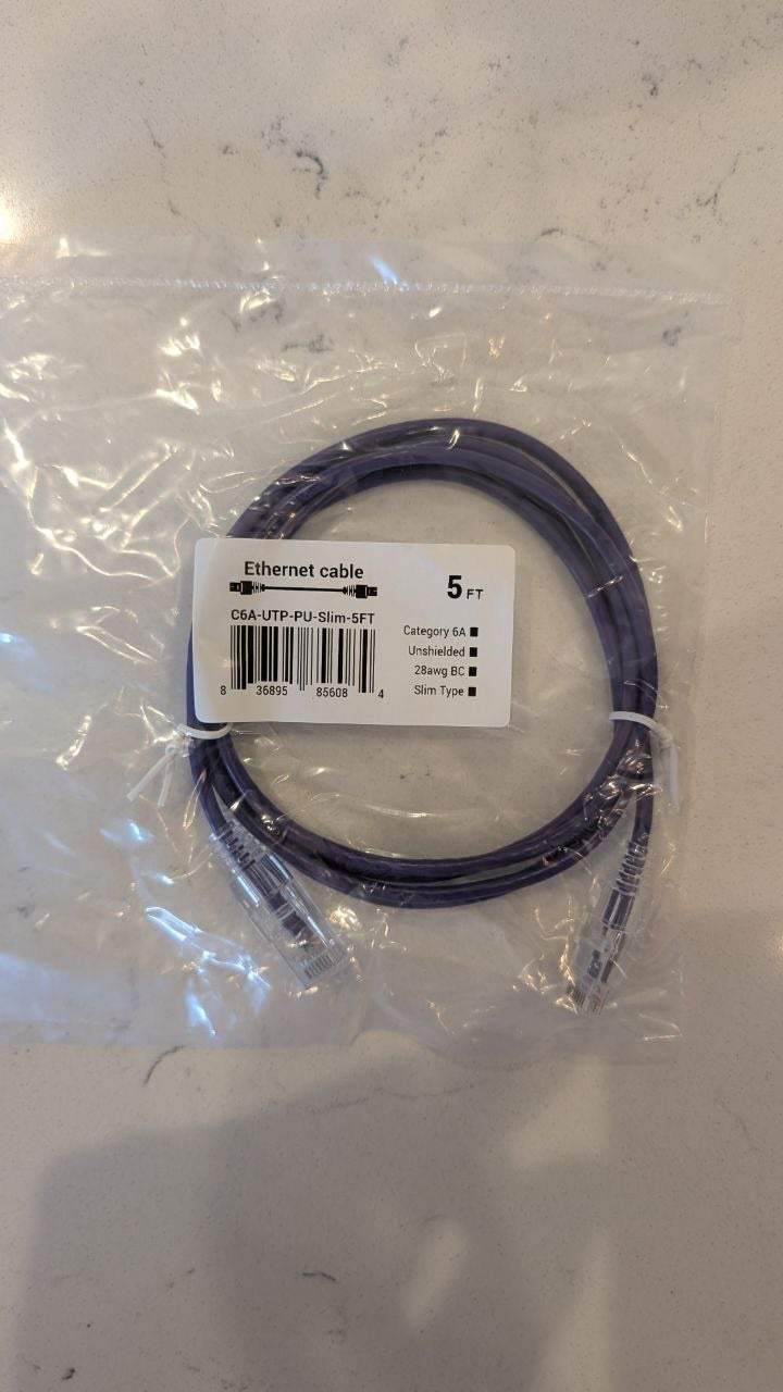 Cat6 Slim Ethernet Patch Cable – 28AWG, Multiple Lengths & Colors – Ideal for Network Installers